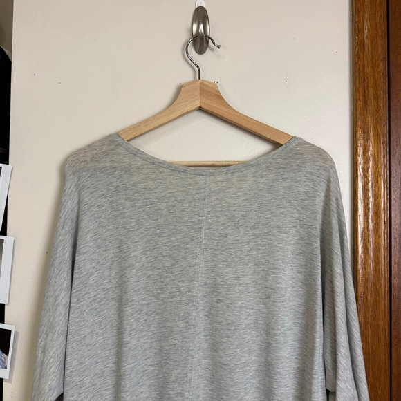 LULULEMON Top Women Size 8 Medium Heathered Vapor Seymour Long-sleeves Cotton - Picture 10 of 16